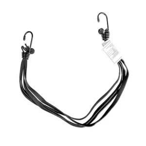 BIKETEC TAŚMA ZABEZPIECZAJĄCA BAGAŻ 4-WIĄZKOWA (EKSPANDER BAGAŻOWY) 60CM, KOLOR CZARNY Popularny