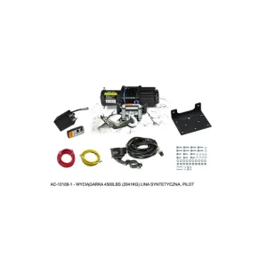 Darmowa dostawa BRONCO WYCIĄGARKA 4500LBS (2041KG) LINA SYNTETYCZNA 5.5MM X 15.5M, PILOT