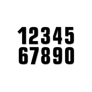 Wysoka jakość BLACKBIRD NUMERY STARTOWE 13CM X 7CM PROSTE, KOLOR CZARNY NR9 (3SZT.)