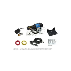 BRONCO WYCIĄGARKA 3500LBS (1588KG) LINA SYNTETYCZNA 5.5MM X 10M, PILOT Rabat