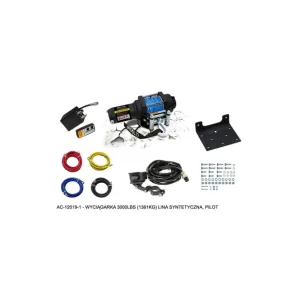 BRONCO WYCIĄGARKA 3000LBS (1361KG) LINA SYNTETYCZNA 5.5MM X 10M, PILOT Promocja