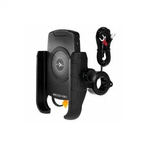 BIKETEC UCHWYT MOTOCYKLOWY Z ŁADOWARKĄ INDUKCYJNĄ USB-C, QUICK CHARGE NA TELEFON MONTOWANY NA KIEROWNICĘ LUB LUSTER Szybka dostawa