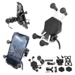 BIKETEC UCHWYT MOTOCYKLOWY TYP RAM "L" Z ŁADOWARKĄ USB NA TELEFON MONTOWANY NA KIEROWNICĘ LUB LUSTERKO Rabat