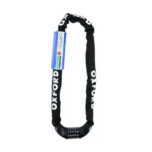 Tylko dziś OXFORD PROMOCJA ŁAŃCUCH ZABEZPIECZENIE ANTYKRADZIEŻOWE COMBI CHAIN ŁAŃCUCH NA SZYFR 6mm x 0,9 KOLOR CZARNY