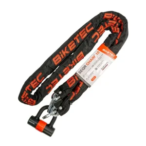 Premium BIKETEC SEQR ŁAŃCUCH CP 2M Z KŁÓDKĄ 3KLUCZE OCZKO 10MM