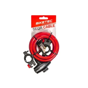 Kup teraz BIKETEC SEQR ZABEZPIECZENIE KABLOWE ROZMIAR: LINKA 12MM, 1,8M Z KŁÓDKA, 3KLUCZE,