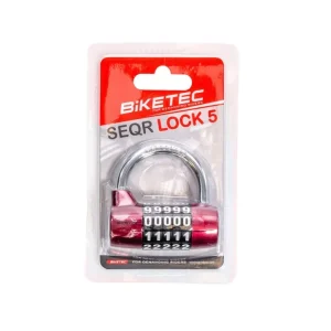 BIKETEC SEQR KŁÓDKA NA SZYFR 5 CYFROWY (MOŻLIWOŚĆ RESETU KOMBINACJI) Bezpieczna płatność