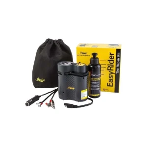 Darmowa dostawa AIRMAN (VICMA) ZESTAW DO PRZEBITYCH OPON EASY RIDER KOMPRESOR 12V, PREPARAT USZCZELNIAJĄCY 250ML, KOŃCÓWKI, POKROWIEC (32589)