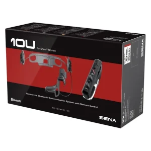SENA INTERKOM MOTOCYKLOWY 10U BLUETOOTH 4.1 DO 1600M Z RADIEM FM I PILOTEM SC-4B-01 DO KASKU SHOEI NEOTEC ( 1 ZESTAW ) - ZASTĘ Oryginalny