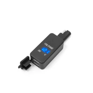 BIKETEC MOTOCYKLOWE PODWÓJNE GNIAZDO USB Z WOLTOMIERZEM MONTAŻ NA POWIERZCHNIE PŁASKĄ (OWIEWKA, KUFER) Premium