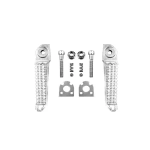 BIKETEC PARTS ZESTAW PODNÓŻKÓW (PODNÓŻKI) PASAŻERA KOMPLETNY Z MOCOWANIAMI YAMAHA YZF R1 '02-12, YZF R6 '03-11 KOLOR SREBRNY Wyprzedaż