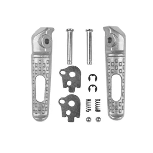 BIKETEC PARTS ZESTAW PODNÓŻKÓW (PODNÓŻKI) PASAŻERA KOMPLETNY Z MOCOWANIAMI HONDA CBR 600RR / CBR 1000RR '03-14 KOLOR SREBRNY Ostatnia szansa