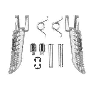 BIKETEC PARTS ZESTAW PODNÓŻKÓW (PODNÓŻKI) KIEROWCY KOMPLETNY Z MOCOWANIAMI SUZUKI GSXR 600/750/1000 '01-14 KOLOR SREBRNY Bezpieczna płatność