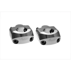 ACCEL MOCOWANIE/PODWYŻKI KIEROWNICY (DÓŁ-22,2/GÓRA-28,6MM) WYS. 20MM KOLOR SREBRNY (BM-34SV22/28) Premium