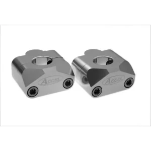 ACCEL MOCOWANIE/PODWYŻKI KIEROWNICY (DÓŁ-22,2/GÓRA-28,6MM) WYS. 20MM KOLOR SREBRNY (BM-01SV22/28) Darmowa dostawa