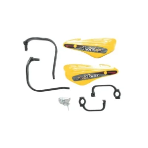 Szybka dostawa ACCEL OSŁONY RĄK (HANDBARY) Z MOCOWANIEM ALUMINIOWYM STRONG (22+28MM) MOCOWANIE 2 PUNKTOWE (ALU-CZARNY, PLASTIK-ŻÓŁ