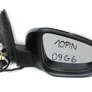 Zwrot pieniędzy VW GOLF 6 VI LUSTERKO ZEWNĘTRZNE DRZWI prawe 5K 10 pin 10pin zewnętrzne pinów kabli przewodów L041 -czarny