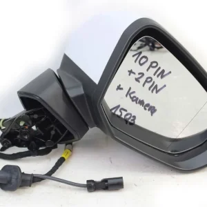 Zwrot pieniędzy AUDI Q3 LUSTERKO DRZWI PRAWE 10 +2 pin 83A zewnętrzne pinów kabli przewodów2Y2Y LS9R Gletscherweiss Biały 12pin + kam