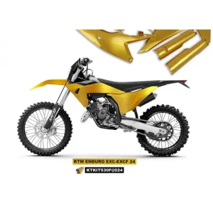 Bezpieczna płatność UFO KOMPLET PLASTIKÓW (FULL KIT) Z OSŁONAMI TELESKOPÓW (AMORTYZATORÓW) KTM EXC 150 / 250 / 300 TBI '24-'25, EXC-F 250 / 350 /