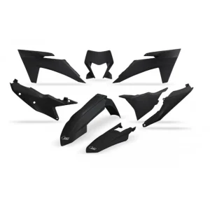 UFO KOMPLET PLASTIKÓW KTM EXC 150 / 250 / 300 TBI '24-'25, EXC-F 250 / 350 / 450 / 500 '24-'25 KOLOR CZARNY Szybka dostawa
