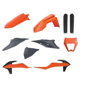 POLISPORT KOMPLET PLASTIKÓW (FULL KIT) KTM EXC/EXC-F TPI '20-'23 W ZESTAWIE OSŁONA LAMPY (8668600002) I OSŁONY AMORTYZATORÓW Wyprzedaż