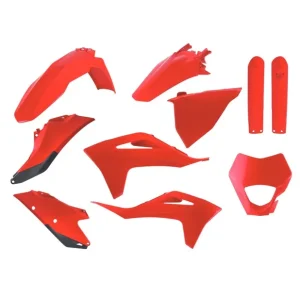 POLISPORT KOMPLET PLASTIKÓW GAS GAS EC/EC-F '21-'23 ZAWIERA OSŁONY AMORTYZATORÓW (8398600016) KOLOR CZERWONY Tylko dziś