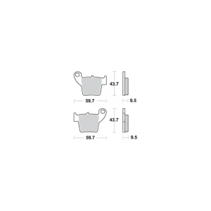 Autentyczny SBS PROMOCJA KLOCKI HAMULCOWE KH346 OFF-ROAD SINTER KOLOR ZŁOTY PASUJE DO: HONDA CR/CRF TYŁ