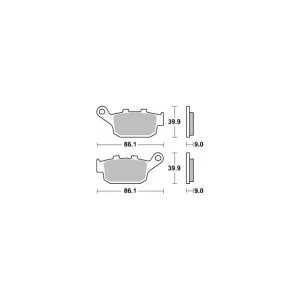 Tylko dziś SBS KLOCKI HAMULCOWE KH496 STREET EXCEL/RACING SINTER KOLOR ZŁOTY PASUJE DO: HONDA CBR250/300/650, CB500/650, CRF1000 TYŁ