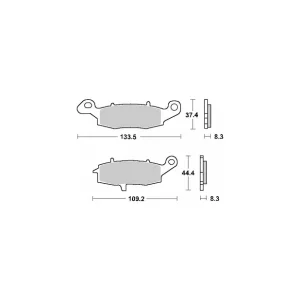 Autentyczny SBS PROMOCJA KLOCKI HAMULCOWE KH231 STREET EXCEL/RACING SINTER KOLOR ZŁOTY