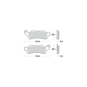 SBS PROMOCJA KLOCKI HAMULCOWE KH281 STREET EXCEL/RACING SINTER KOLOR ZŁOTY PASUJE DO: HONDA ST1100 '96, ST1300 TYŁ Darmowa dostawa