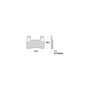 Wysoka jakość SBS PROMOCJA KLOCKI HAMULCOWE KH265 RACING DUAL CARBON KOLOR CZARNY