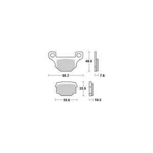 Autentyczny SBS KLOCKI HAMULCOWE KH93 STREET CERAMIC KOLOR CZARNY