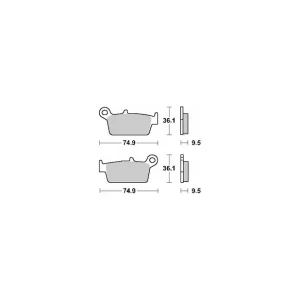 Tani SBS KLOCKI HAMULCOWE KH131 OFF-ROAD RACING SINTER KOLOR ZŁOTY
