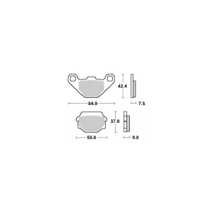 SBS PROMOCJA KLOCKI HAMULCOWE KH67 STREET CERAMIC KOLOR CZARNY Oryginalny