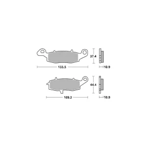 Tylko dziś SBS KLOCKI HAMULCOWE KH231/2 STREET CERAMIC KOLOR CZARNY