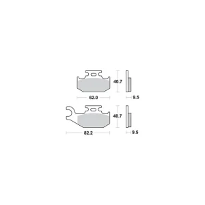 Autentyczny SBS PROMOCJA KLOCKI HAMULCOWE KH317 OFF-ROAD SINTER KOLOR ZŁOTY