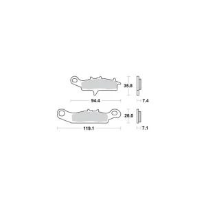 SBS PROMOCJA KLOCKI HAMULCOWE KH349 OFF-ROAD SINTER KOLOR ZŁOTY PASUJE DO: KAWASAKI KVF650 PRAWY PRZÓD Zamów teraz
