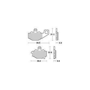 Wyprzedaż SBS KLOCKI HAMULCOWE KH192 STREET CERAMIC KOLOR CZARNY PASUJE DO: KAWASAKI ER-6F/GPZ/KLE/Z/ZR/ZX-6R/ZX-9R/ZX-10R/ZZR TYŁ