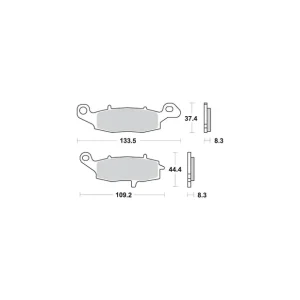 Popularny SBS KLOCKI HAMULCOWE KH229 STREET EXCEL SINTER KOLOR ZŁOTY