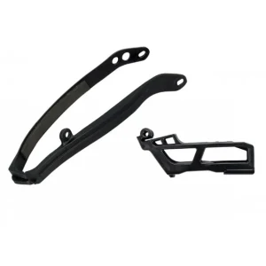 Rabat UFO KOMPLET ŚLIZG + PROWADNICA ŁAŃCUCHA YAMAHAYZF 450 '23-'25, YZF 250 '24-'25 KOLOR CZARNY (YA04898001 + YA04806001)