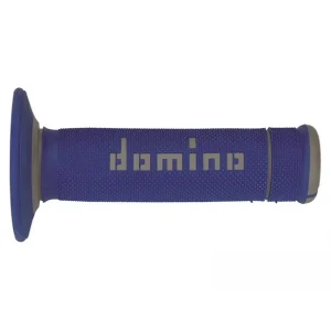 DOMINO MANETKI (GRIPY) OFF ROAD X-TREME DWUSKŁADNIKOWE KOLOR NIEBIESKI/SZARY Bezpieczna płatność