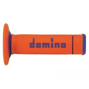 DOMINO MANETKI (GRIPY) OFF ROAD X-TREME DWUSKŁADNIKOWE KOLOR CZARNY POMARAŃCZOWY/NIEBIESKI Tylko dziś