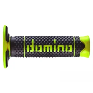 DOMINO MANETKI (GRIPY) OFF ROAD PYRAMID DWUSKŁADNIKOWE KOLOR CZARNY/ŻÓŁTY FLUO Oferta limitowana