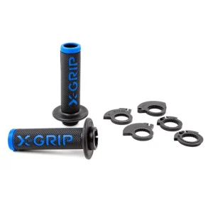 X-GRIP PROMOCJA MANETKI (GRIPY) BRAAAAP GRIPS LOCK-ON-GRIP (Z ADAPTERAMI ROLGAZU) BLUE OPEN END (Z OTWOREM) KOLOR NIEBIESKI Premium