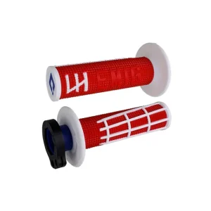 Premium ODI MANETKI OFF ROAD EMIG 2.0 V2 LOCK-ON GRIP KOLOR CZERWONY BIAŁY