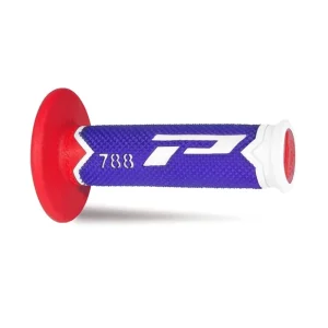PROGRIP MANETKI PG788 OFF ROAD (22+25MM, DŁ.115MM) KOLOR BIAŁY/NIEBIESKI/CZERWONY (TRÓJSKŁADNIKOWE) (788-227) (PG788/20) Premium
