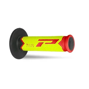 Autentyczny PROGRIP MANETKI PG788 OFF ROAD (22+25MM, DŁ.115MM) KOLOR CZERWONY/ŻÓŁTY FLUO/ CZARNY (TRÓJSKŁADNIKOWE) (PG788/14) (788-228)