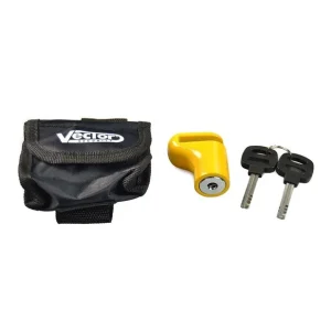 Premium VECTOR (VICMA) BLOKADA TARCZY HAMULCOWEJ DISC LOCK Z POKROWCEM KOLOR ŻÓŁTY (4777)