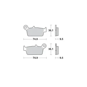 MOTO-MASTER KLOCKI HAMULCOWE KH131 SINTER METAL OEM: 11 (SINTERPRO RACING) HONDA: CR 80-125-250-500, XR 250-400-600-650, Kawa Autentyczny