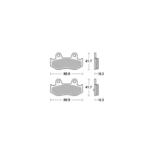 SBS PROMOCJA KLOCKI HAMULCOWE KH411 MAXI SINTER SINTER KOLOR ZŁOTY PASUJE DO: SUZUKI 250/400 BURGMAN TYŁ Promocja